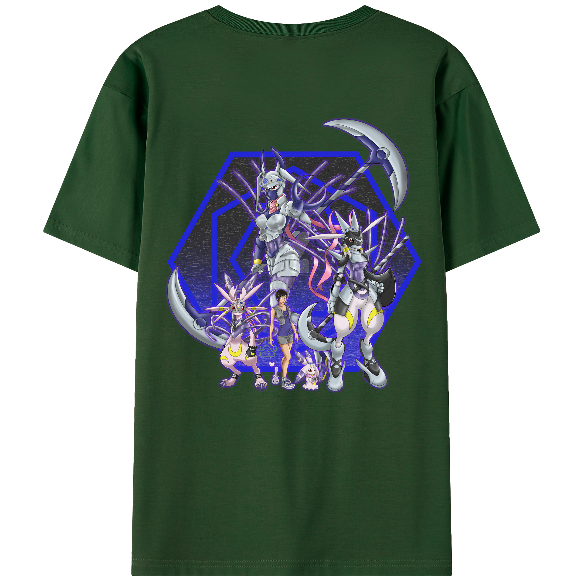 （画像用） Digimon デジタルモンスター/デジモン 綿100％半袖Tシャツ（背面プリント）